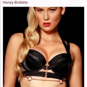 Black Kukuro bra with rose gold hardware.